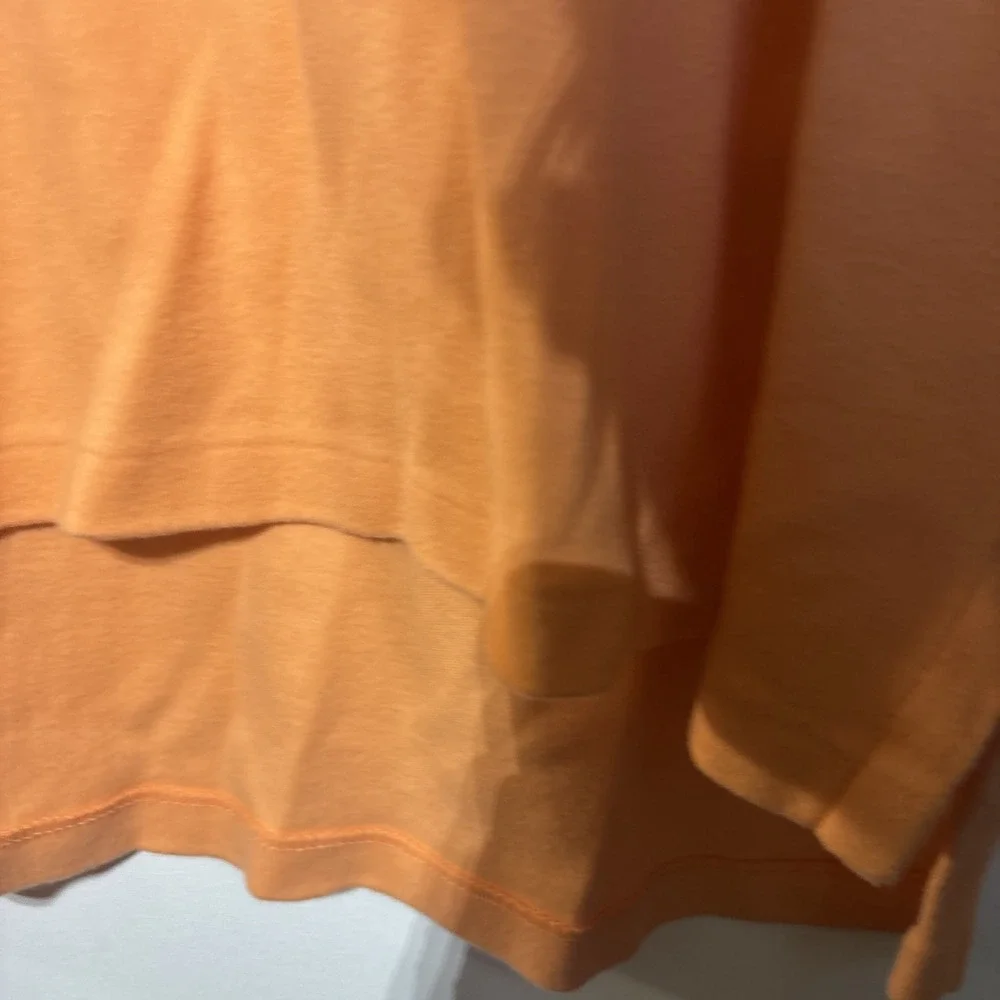 Polo Ralph Lauren‎ Men's Large Orange Polo Shirt USA 100% Cotton Blue Pony